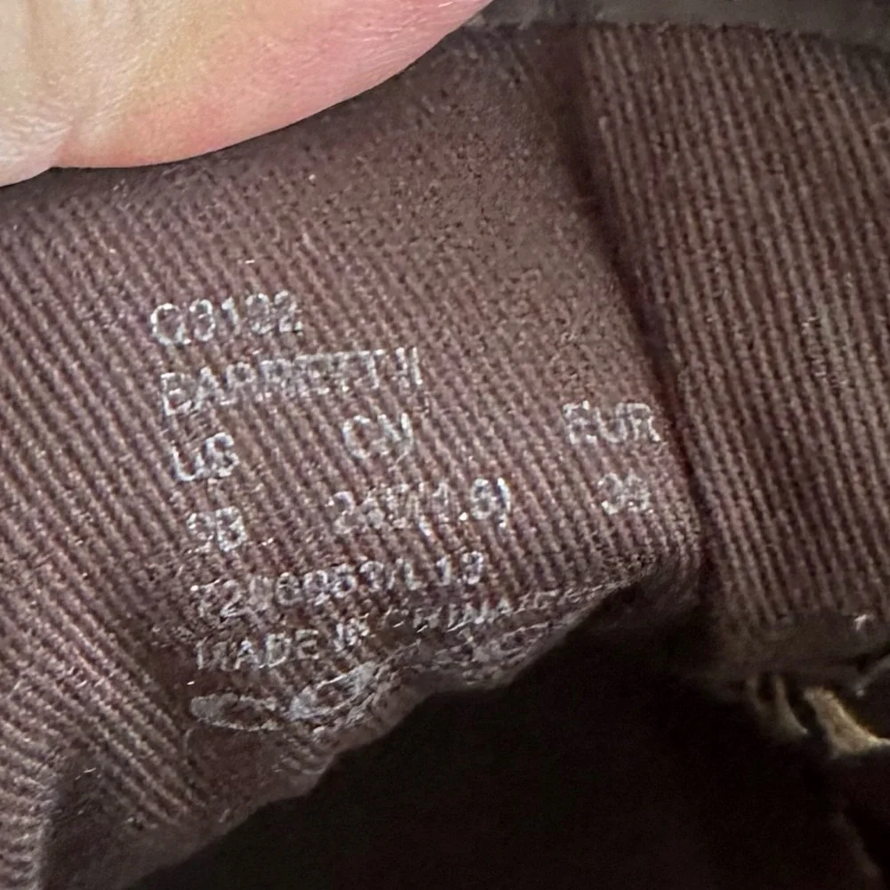 Coach Barrett Signature C Logo Sneakers Women’s Size 9 Brown Canvas Casual Shoes